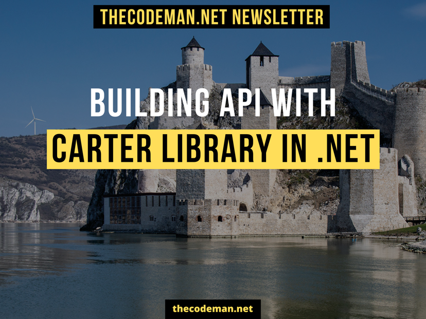 Building API with Carter Library in .NET
