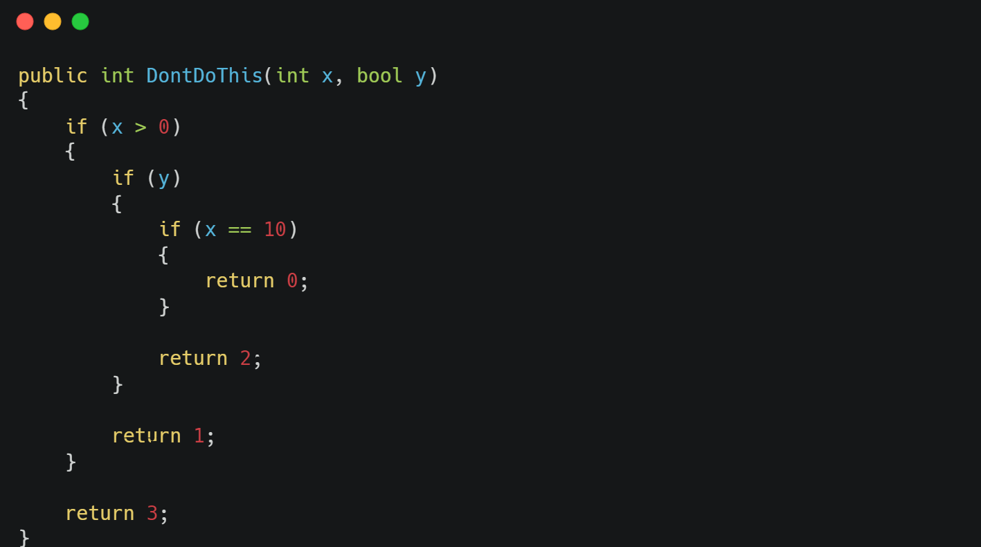 Avoid Pyramids with multiple if statements