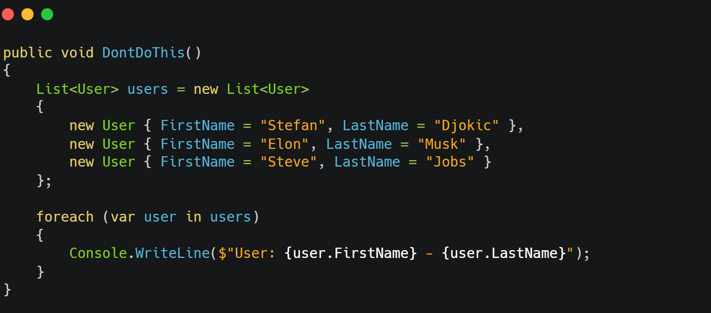 Single Responsibility Principle violation