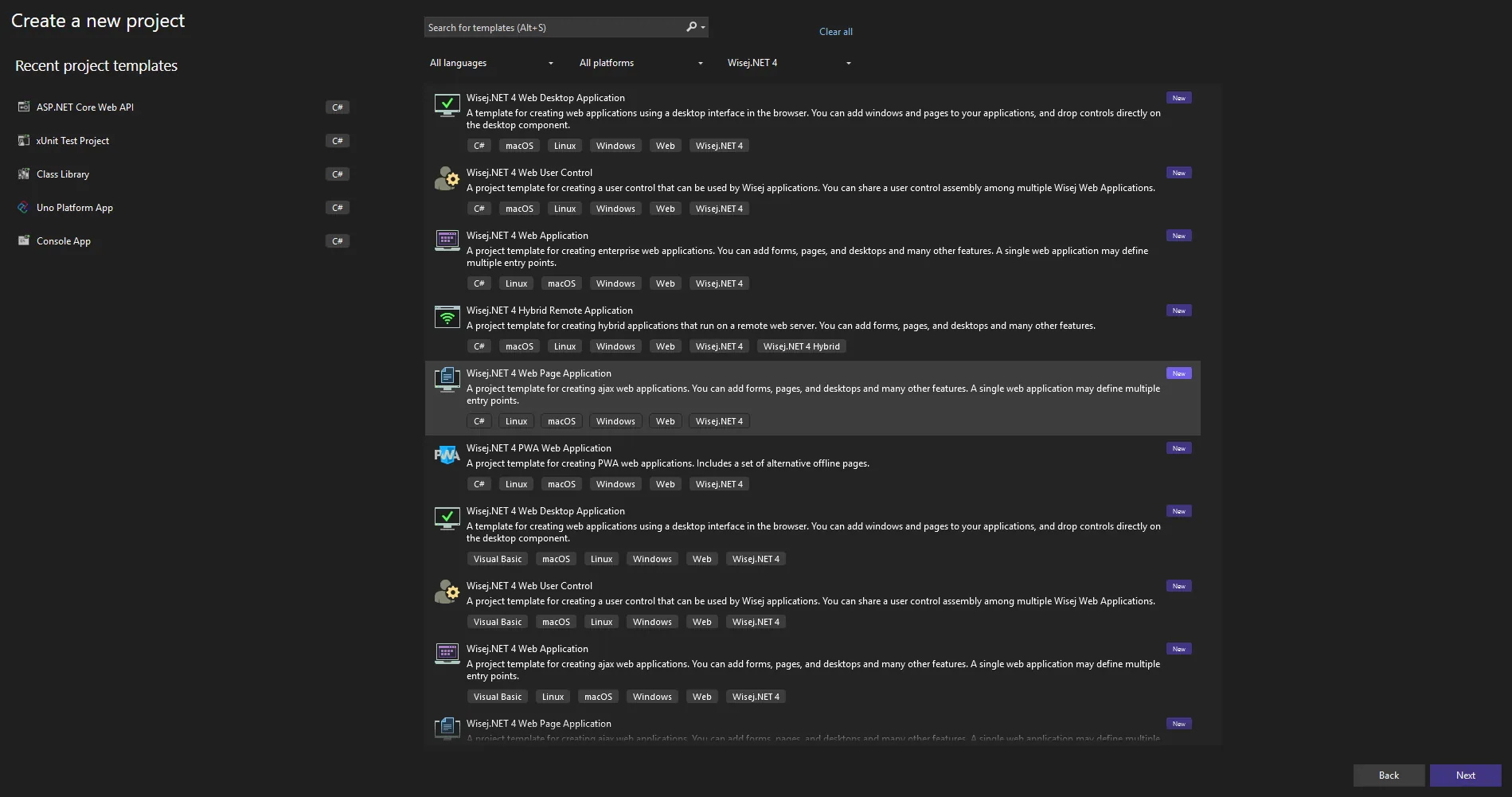 Wisej.NET Templates