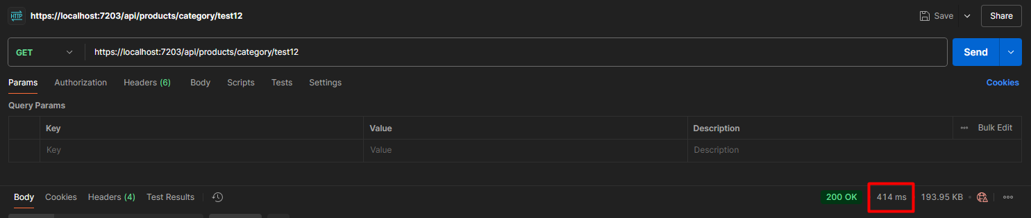 .NET 8 Populated cache