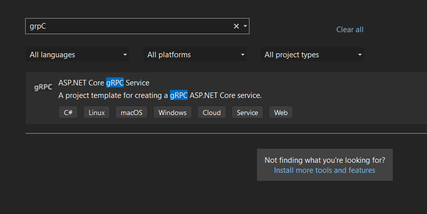 gRPC Creating Server Project